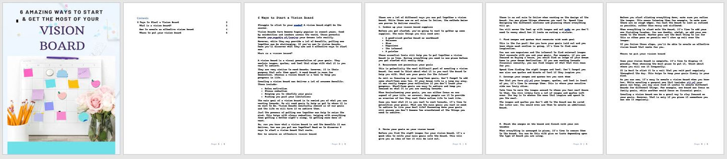 Done-For-You List Builder Starter Pack: Start a Vision Board