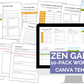 Zen Garden Worksheet Canva Templates